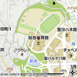 桃山学院大学　文サ連本部周辺の地図