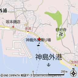 神島港旅客船ターミナル（三洋汽船）周辺の地図