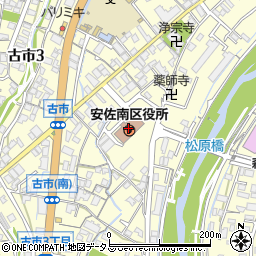 広島市役所広島市水道局　料金の問い合わせ安佐南営業所周辺の地図