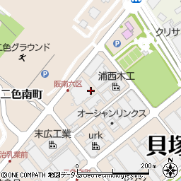 大阪府貝塚市二色南町5周辺の地図