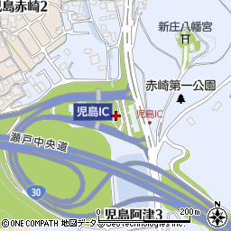 児島ＩＣ周辺の地図