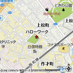 岸和田公共職業安定所周辺の地図