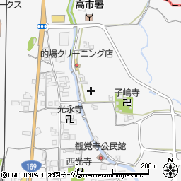 奈良県高市郡高取町観覚寺周辺の地図