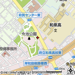 岸和田上町郵便局 ＡＴＭ周辺の地図