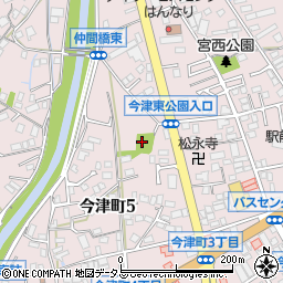 今津東公園周辺の地図