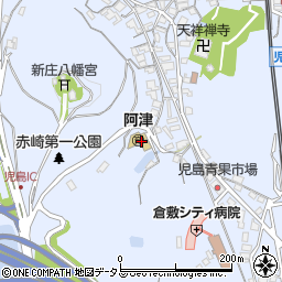 倉敷市阿津保育園周辺の地図