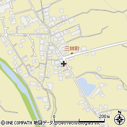 大阪府和泉市三林町398-1周辺の地図