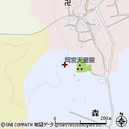 岡宮天皇（草壁皇子）陵周辺の地図