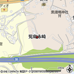 岡山県倉敷市児島赤崎周辺の地図