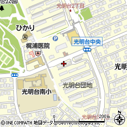 ＵＲ都市機構光明台団地２２号棟周辺の地図