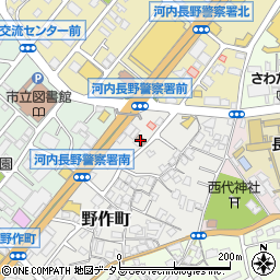 河内長野野作郵便局周辺の地図
