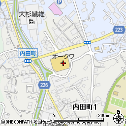 ダイソーオークワ和泉中央店周辺の地図