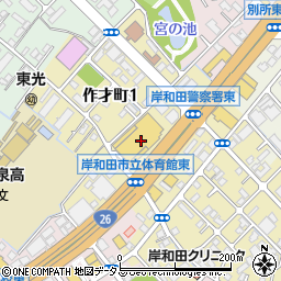 ジョーシン岸和田店周辺の地図