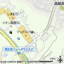広島県東広島市高屋町杵原1719-1周辺の地図
