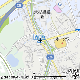 内田町周辺の地図
