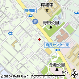 大阪府岸和田市上町38周辺の地図