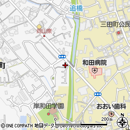 岸和田市消防署山直分署周辺の地図