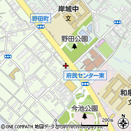 大阪府岸和田市上町37-9周辺の地図