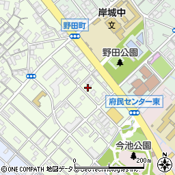 大阪府岸和田市上町38-18周辺の地図