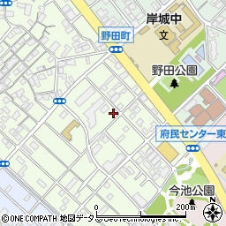 大阪府岸和田市上町34-12周辺の地図