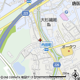 和泉内田郵便局周辺の地図