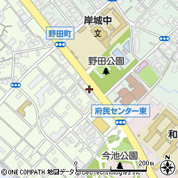 大阪府岸和田市上町37周辺の地図