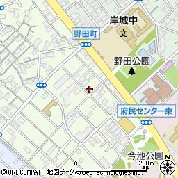 大阪府岸和田市上町35-16周辺の地図