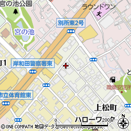 大阪府岸和田市下松町5052周辺の地図