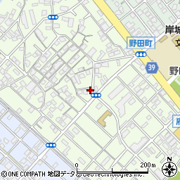 大阪府岸和田市上町26-7周辺の地図