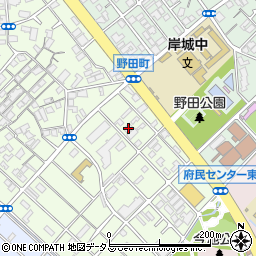 大阪府岸和田市上町35-21周辺の地図