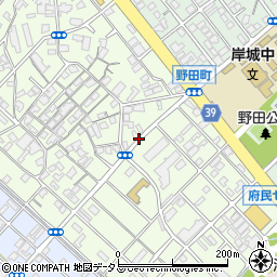 大阪府岸和田市上町24周辺の地図