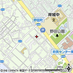 大阪府岸和田市上町35周辺の地図