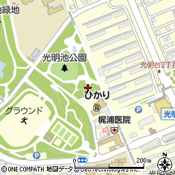 大阪府和泉市光明台周辺の地図