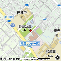 野田公園トイレ周辺の地図
