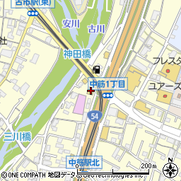 カルビ屋大福中筋店周辺の地図