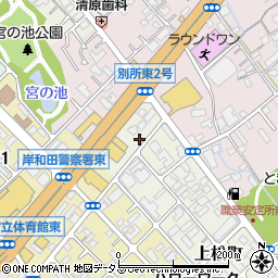 大阪府岸和田市下松町5048周辺の地図