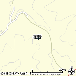 奈良県明日香村（高市郡）冬野周辺の地図
