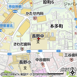 河内長野市立長野中学校周辺の地図