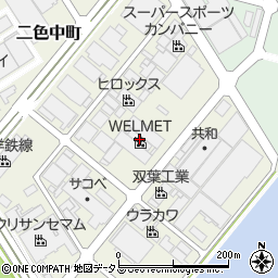 ウェルメット二色周辺の地図