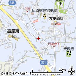 広島県東広島市高屋町白市733周辺の地図