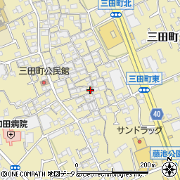 大阪府岸和田市三田町周辺の地図