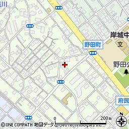 大阪府岸和田市上町24-2周辺の地図