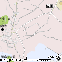 奈良県高市郡高取町佐田周辺の地図