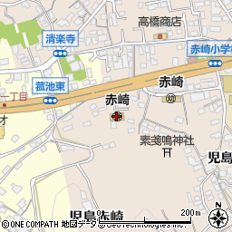 倉敷市役所保育園　赤崎保育園周辺の地図