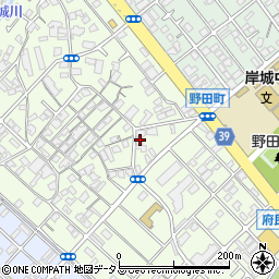 大阪府岸和田市上町24-33周辺の地図