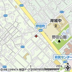 大阪府岸和田市上町35-31周辺の地図