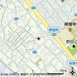 大阪府岸和田市上町24-3周辺の地図