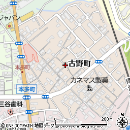 大阪府河内長野市古野町周辺の地図