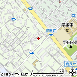 大阪府岸和田市上町24-5周辺の地図