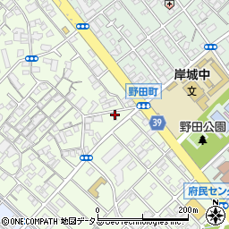 大阪府岸和田市上町24-7周辺の地図